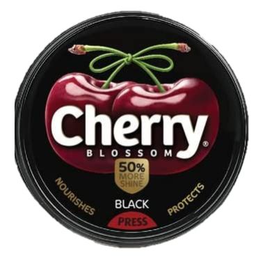 Cherry Blossom Wax Shoe Polish (Black), 15 gm