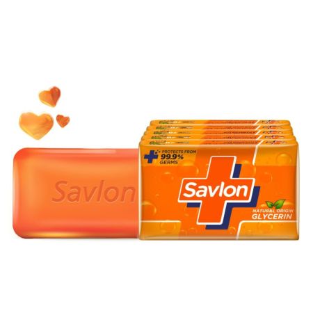 Savlon Moisturizing Glycerin Soap Bar With Germ Protection (pack 5)