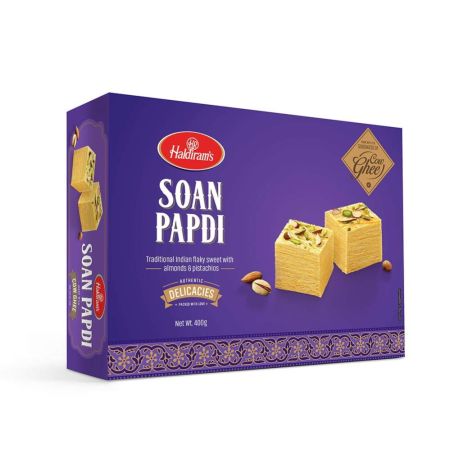 Haldiram's Cow Ghee Soan Papdi, 400Gm, Indian Sweets