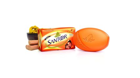 Santoor orange Soap, 100g (pack4)